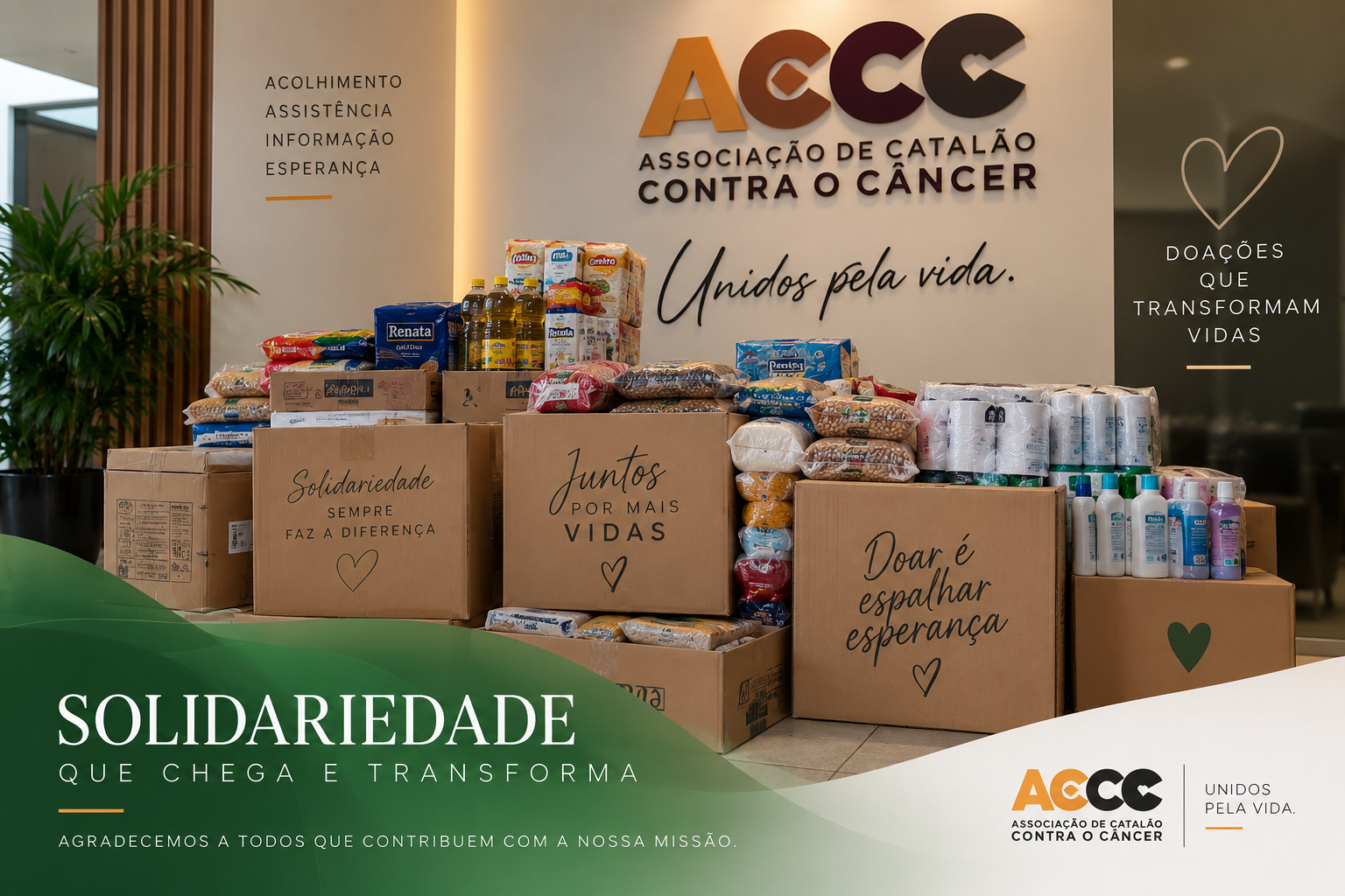 ACCC recebe novas doações e reforça a importância da solidariedade